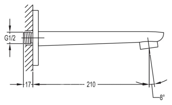 Излив для ванны Cezares Tesoro TESORO-F-TVI-01