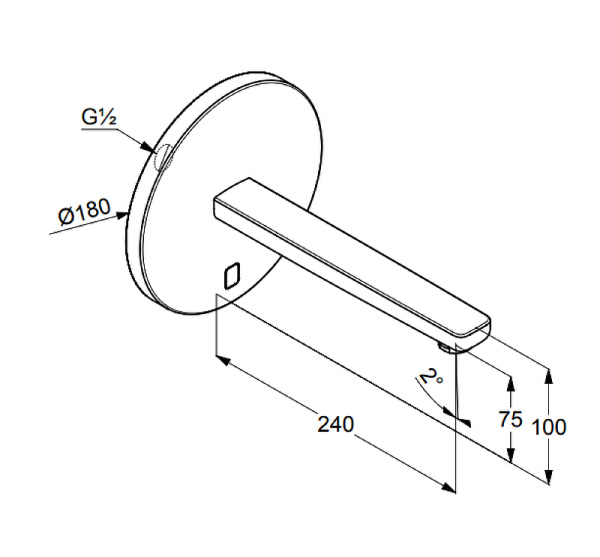 Смеситель для раковины электронный Kludi Zenta 3840305
