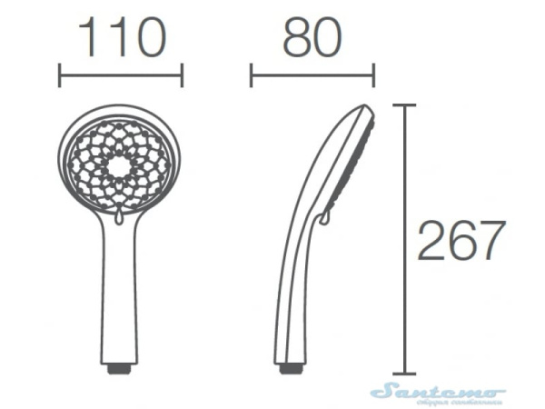 Душевая лейка Jacob Delafon Awaken E72421RU-CP