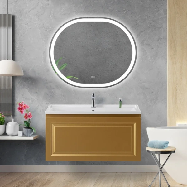 Тумба под раковину Cezares GIUBILEO-N-100-1C-SO-BORO-P золотой матовый