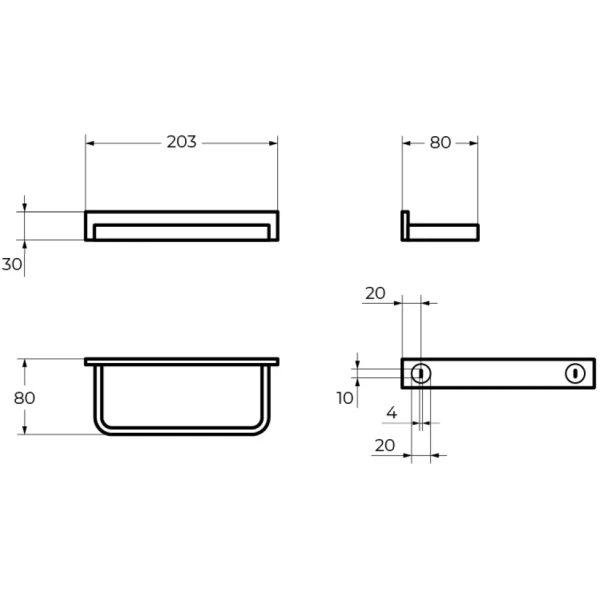 Полотенцедержатель CEZARES MAXIMA CZR-F-8915A