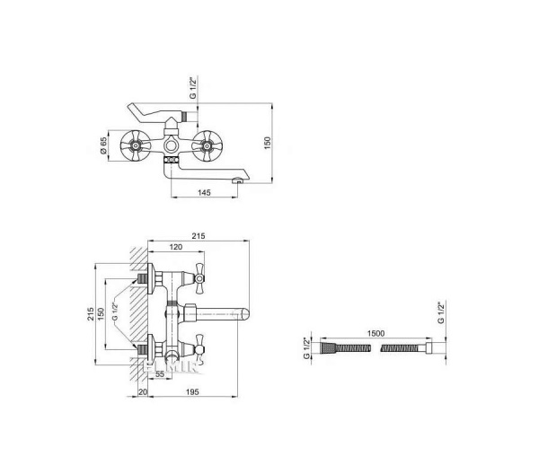 Смеситель для ванны FASHUN  A3024