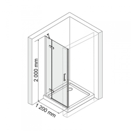 Душевая дверь (120х200) WasserKRAFT Aller 10H05LWHITE