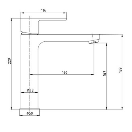 Смеситель для раковины Eca Nita 102188041EX