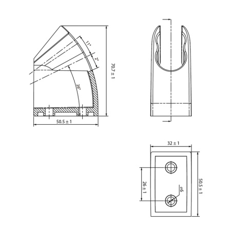 Держатель для лейки бронза  IDDIS (060BP00I53)