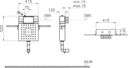 Смывной бачок скрытого монтажа VitrA V12 762-1740-01