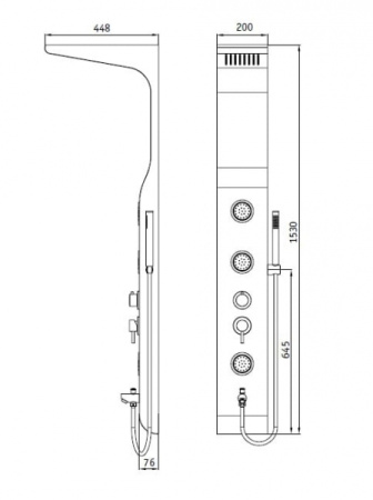 Душевая панель RGW SP-01 21140101-03