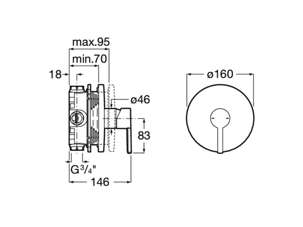 Смеситель для душа Roca Naia 5A2B96C00