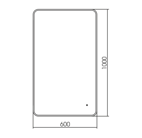 Зеркало с холодной подсветкой Art&Max Siena S AM-SieS-600-1000-DS-F