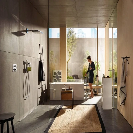 Подключение для душевого шланга с держателем Hansgrohe FixFit Porter 300 26456000 хром