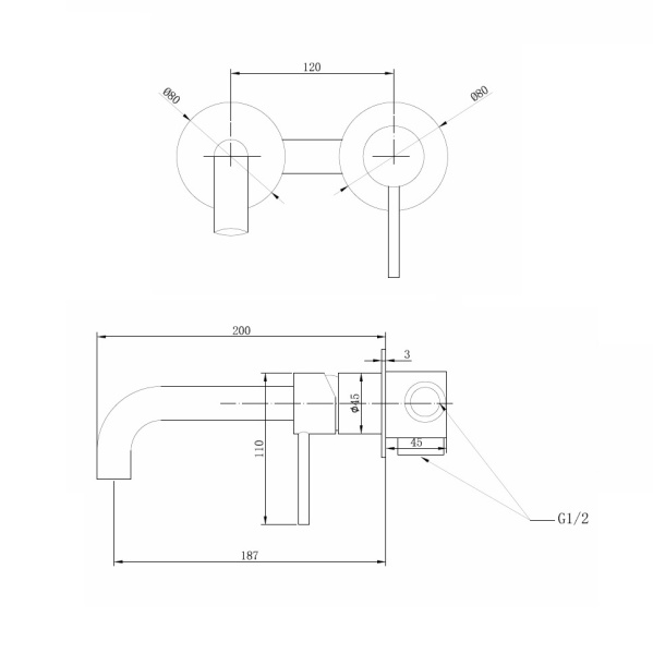 Смеситель ABBER Wasser Kreis AF8112NG для раковины скрытого монтажа, никель Смеситель ABBER Wasser Kreis AF8112NG для раковины скрытого монтажа, никель