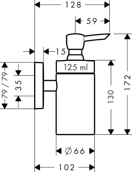 Дозатор жидкого мыла HANSGROHE PuraVida 41503000