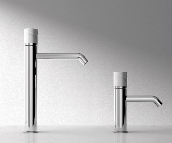 Смеситель для раковины Bronze de Luxe FOCUS хром/мрамор 24615CM