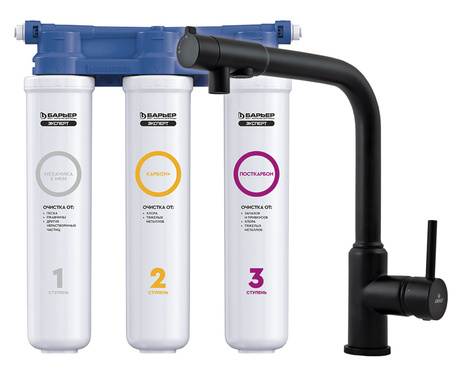 Смеситель для кухни с фильтром Kaiser Teka БР13044-9, черный