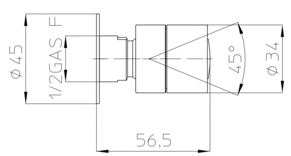 Боковая форсунка Bossini Tondo-Mas, круглая I00147.030