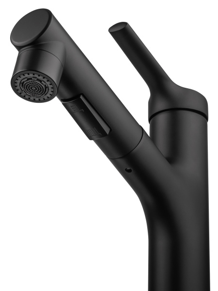 Смеситель для раковины с выдвижным изливом WONZON & WOGHAND, черный матовый WW-A40862-MB