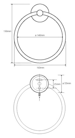 Кольцо для полотенец Bemeta Omega 104104062