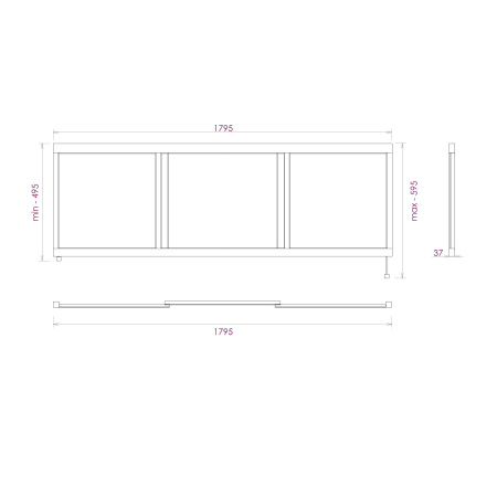 Экран под ванну Onika Одио 180 518011