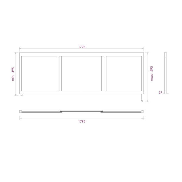 Экран под ванну Onika Одио 180 518011