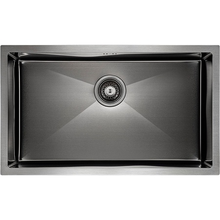 Кухонная мойка Paulmark  Valde PM217444-GM вороненая сталь