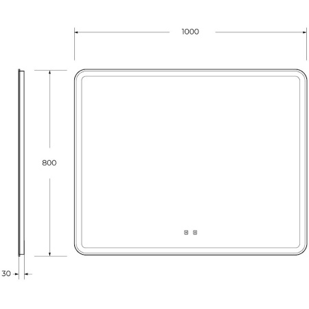 Зеркало BelBagno Marino 100 SPC-MAR-1000-800-LED-TCH-SND