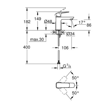 Смеситель для раковины Grohe Cubeo 1016990000