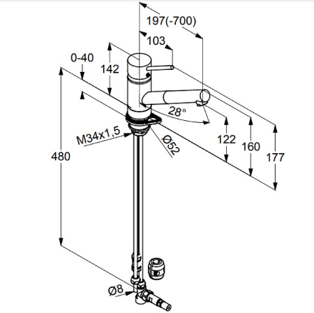 Смеситель для кухни Kludi Scop 339320575