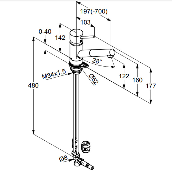 Смеситель для кухни Kludi Scop 339320575