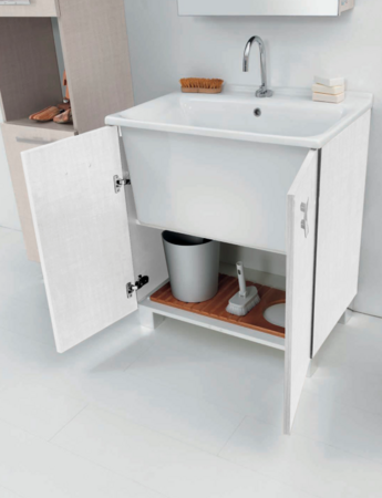 Хозяйственная раковина (60х60) Kerasan Aquadom 029201N*1 с 1 отверстием, белый