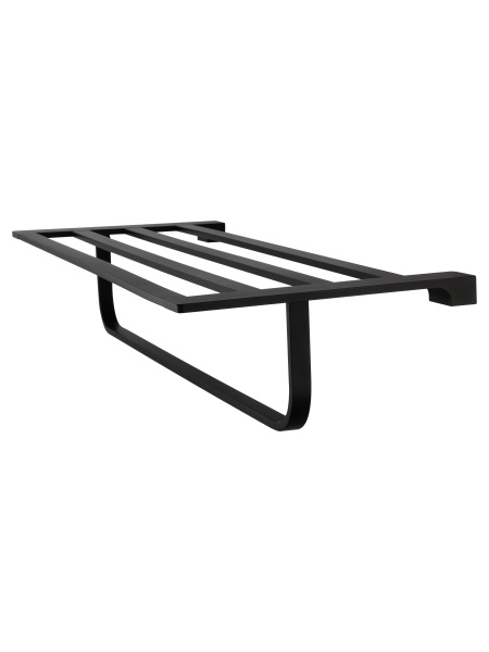 Полотенцедержатель с полкой WONZON & WOGHAND ECLIPSE, черный WW-9181-BL