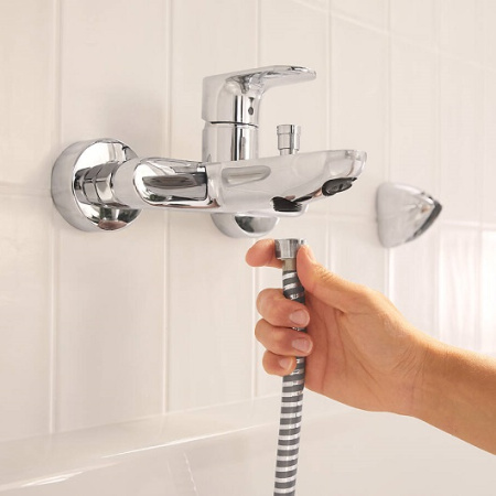 Смеситель для ванны однорычажный 2 режима расхода воды Hansgrohe Rebris S 72443000 хром