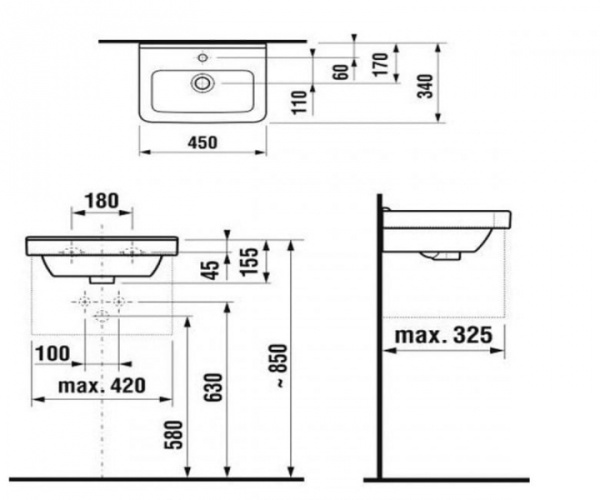 Раковина Jika Cubito 8114220001041