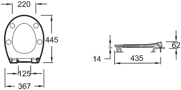 Крышка-сиденье Jacob Delafon Patio E23157-00 Крышка-сиденье Jacob Delafon Patio E23157-00