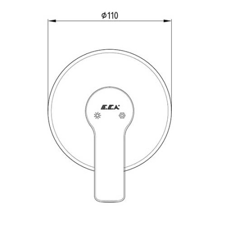 Смеситель для душа встраиваемый Eca Luna 102152007EX