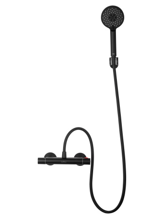 Смеситель для душа с термостатом WONZON & WOGHAND INN 5, черный матовый WW-B1005-A-MB