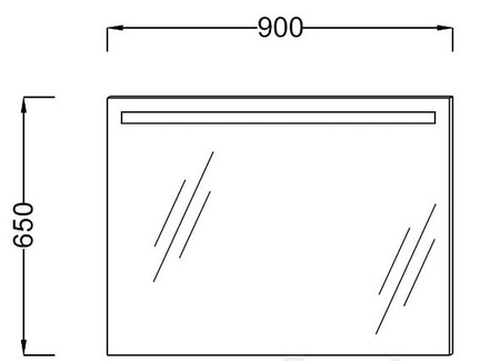 Зеркало Jacob Delafon Parallel EB1154-NF 90см