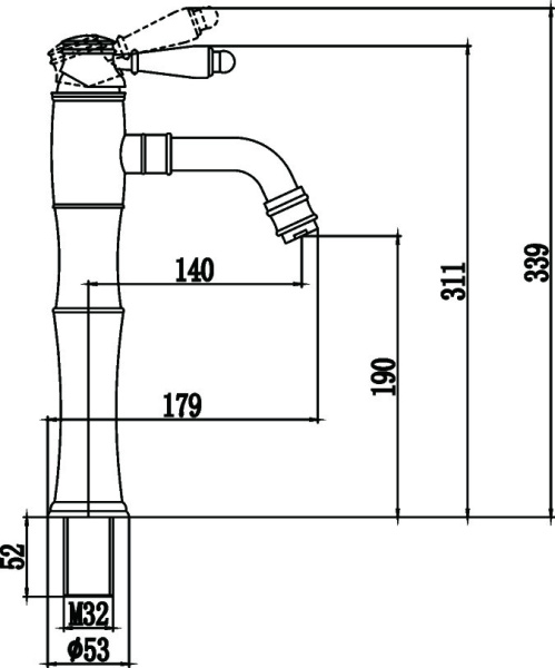 Смеситель для умывальника Savol S-006612C