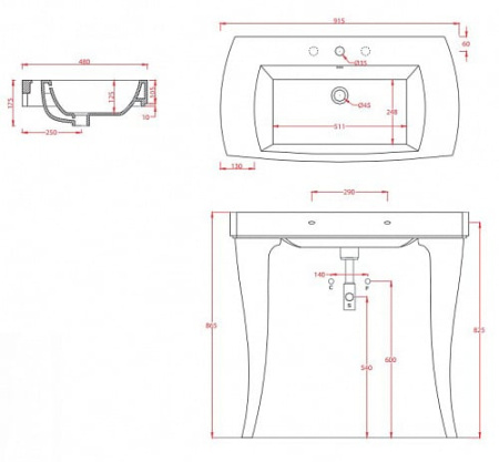 Ножки для раковины ArtCeram JZC002 51 00/ JZ23