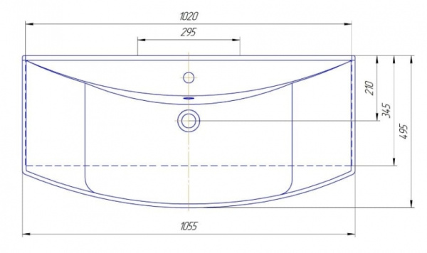 Раковина Kirovit Стиль 1050