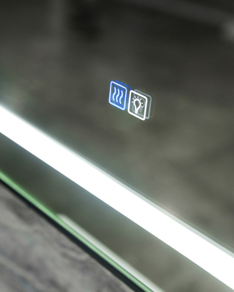 Зеркало (100х80) BelBagno SPC-KRAFT-1000-800-LED-TCH-WARM-NERO с подсветкой