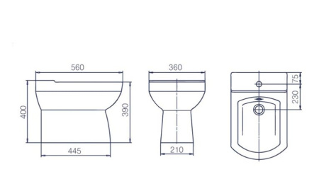 Биде напольный Kirovit Домино/Престиж Вн БдБ04