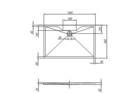 Душевой поддон Kolpa-San Duro 140x90