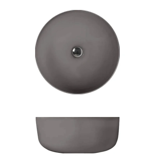 Раковина накладная (40х40) Kerasan Nolita 534489 серый матовый