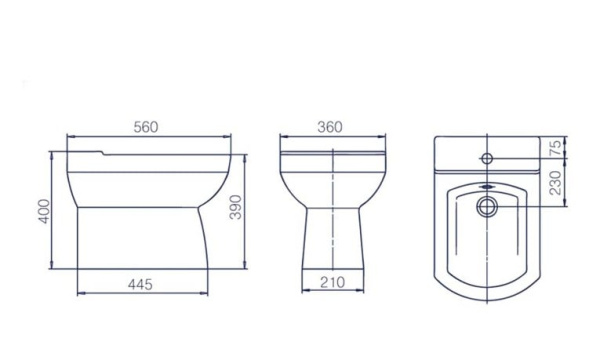 Биде напольный Kirovit Домино/Престиж Вн БдБ04