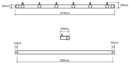 Планка с 6 крючками Bemeta NEO 104606115
