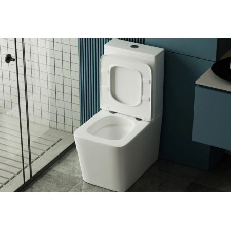 Унитаз ABBER Rechteck AC1210T компакт белый, безободковый торнадо