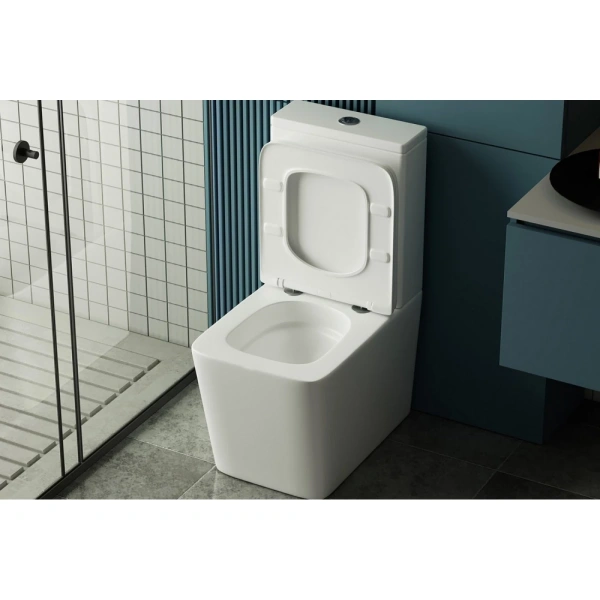 Унитаз ABBER Rechteck AC1210T компакт белый, безободковый торнадо