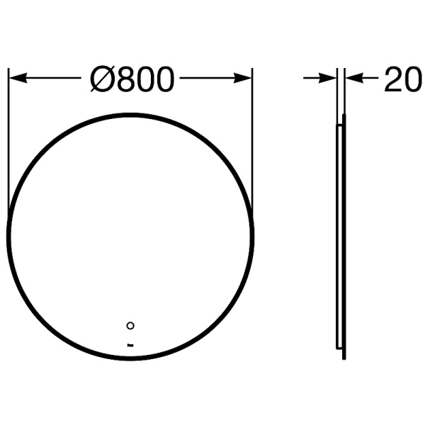 Зеркало (80х80)  Roca Luna 80 ZRU9307558