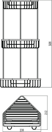 Полка решетка Savol угловая тройная S-002832-3