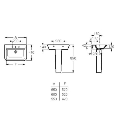 Пьедестал для раковины Roca The Gap 337470000
